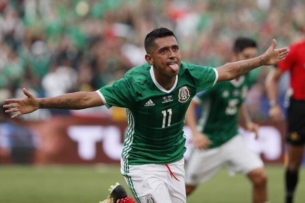 Bilder des Tages - SPORT Mexico s Elias Hernandez celebrates after scoring against El Salvador s during their Gold Cup soccer match between Mexico and El Salvador at Qualcomm stadium in San Diego, USA, 09 July 2017. Mexico vs. El Salvador !ACHTUNG: NUR REDAKTIONELLE NUTZUNG!  Copyright: xJOSExMENDEZx JMM01 20170710-636352576912767982