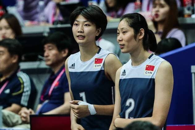 Players of China are pictured during the Pool B1-Group 1 match of the FIVB World Grand Prix 2017 against the United States in Kunshan city, east China s Jiangsu province, 9 July 2017. USA defeated China 3-0 after the Pool B1-Group 1 match of the FIVB World Grand Prix 2017 in Kunshan city, east China s Jiangsu province, 9 July 2017. China beats Russia 3-2 at 2017 FIVB World Grand Prix  20170709_61527