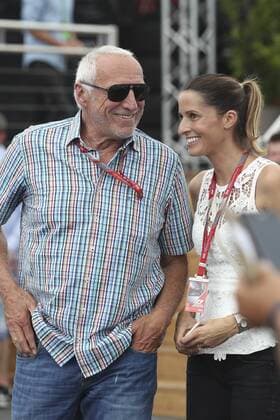 FORMULA 1 - GP of Austria 2017 SPIELBERG,AUSTRIA,09.JUL.17 - MOTORSPORTS, FORMULA 1 - Grand Prix of Austria, Red Bull Ring. Image shows Dietrich Mateschitz (Red Bull) and Marion Feichtner. GEPAxpictures xFelixxRoittner
