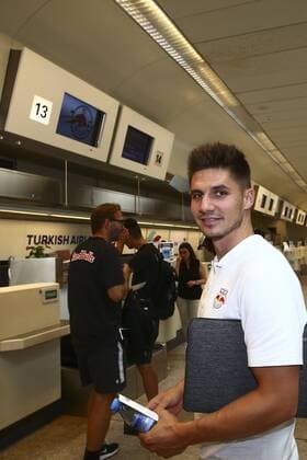 SOCCER - CL, qualification, Hibernians vs RBS SALZBURG,AUSTRIA,10.JUL.17 - SOCCER - UEFA Champions League, qualification, FC Hibernians vs Red Bull Salzburg, departure from Salzburg airport. Image shows Patrick Farkas (RBS). GEPAxpictures xFelixxRoittner