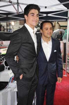 Canadian Formula One racing driver Lance Stroll and Brazilian Formula One racing driver Felipe Massa attend the UK Premiere of Williams at Curzon Mayfair in London. JULY 11th 2017  TSTx171527