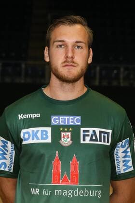 Christian O Sullivan (SC Magdeburg) - Handball Bundesliga Saison 2017-2018 Offizeller Fototermin SC Magdeburg in der GETEC Arena in Magdeburg - Einzelbild,Portrait,Deutschland, Handball, Mann, Maenner,12.07.2017