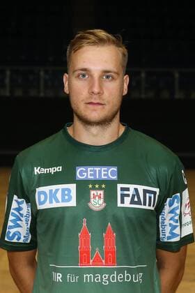 Daniel Pettersson (SC Magdeburg) - Handball Bundesliga Saison 2017-2018 Offizeller Fototermin SC Magdeburg in der GETEC Arena in Magdeburg - Einzelbild,Portrait,Deutschland, Handball, Mann, Maenner,12.07.2017