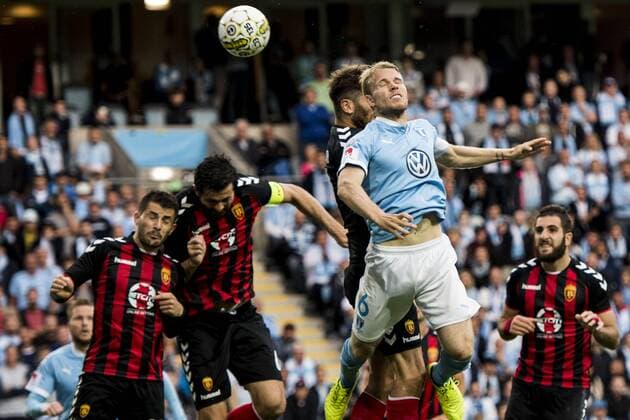 Fußball, CL Quali, Malmö FF - Vardar Skopje 170712 Malmö FFs Oscar Lewicki under fotbollsmatchen i kvalet till Champions League mellan Malmö FF och Vardar den 12 juli 2017 i Malmö.  Copyright: PETTERxARVIDSON BB170712PA201