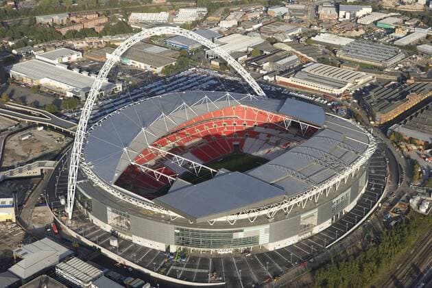 WEMBLEY STADIUM, London. Aerial view.  Copyright: xDamianxGrady HistoricxEnglandx 15313-60-1
