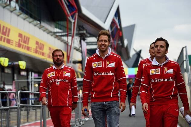 Sebastian Vettel (GER 5), Scuderia Ferrari, Grosser Preis von England 2017, Vorbereitungen, Motorsport, Formel 1, 13.07.2017, Silverstone Copyright: xAndre Eibner-Pressefotox EP_JAE