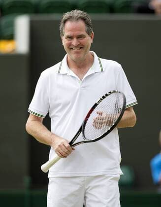 July 13th 2017, All England Lawn Tennis and Croquet Club, London, England; The Wimbledon Tennis Championships, Day 10; Chris Wilkinson (GBR) during his match with Jeremy Bates (GBR) against Goran Ivanisevic (CRO) and Wayne Ferreira (RSA) xRolandxHarrisonx  ActionPlus11900798