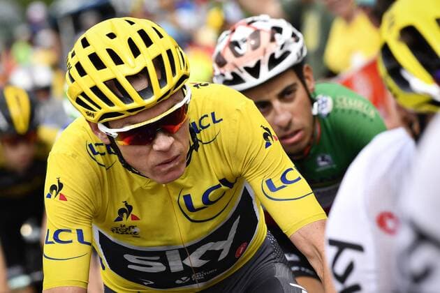 Themen der Woche - SPORT Bilder des Tages - SPORT British Chris Froome of Team Sky pictured in action during the 12th stage of the 104th edition of the Tour de France cycling race, 214,5km from Pau to Peyragudes, France, Thursday 13 July 2017. This year s Tour de France takes place from July first to July 23rd. POOLxPAPONxL equipe  x05130951x
