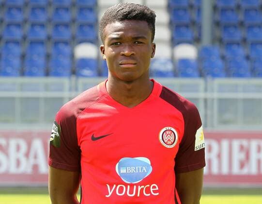 13.07.2017, xsvx, Fussball 3.Liga, SV Wehen Wiesbaden Fototermin, Fußball, GER 3.Liga PortraÌˆttermin 2017 2018, emonline, Michael Akoto (SV Wehen Wiesbaden) Wiesbaden