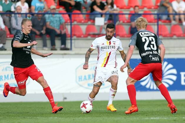 RUZOMBEROK 13.07.2017 PILKA NOZNA SEZON 2017 18 LIGA EUROPY II RUNDA ELIMINACJI MFK RUZOMBEROK - SK BRANN NZ. ERIK DANIEL (MFK RUZOMBEROK) FOT. MICHAL CHWIEDUK FOKUSMEDIA NEWSPIX.PL RUZOMBEROK 13.07.2017 SPORT FOOTBALL SEASON 2017 18 EUROPA LEAGUE II ROUND QUALIFICATION SECOND ROUND MFK RUZOMBEROK - SK BRANN FOT. MICHAL CHWIEDUK FOKUSMEDIA NEWSPIX.PL --- Newspix.pl  170713CHW040