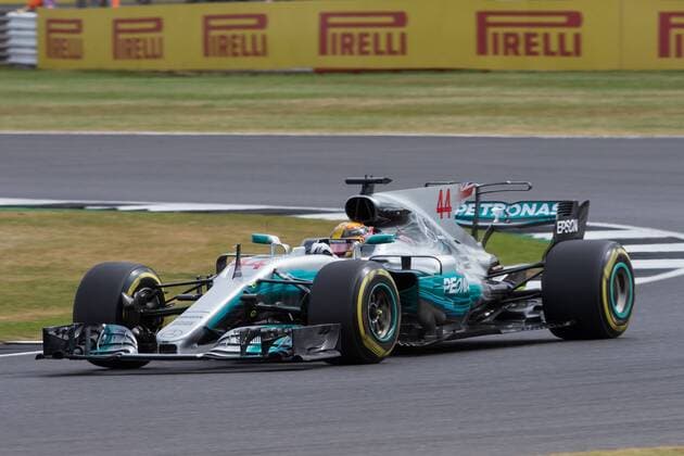July 14th 2017, Silverstone, Northamptonshire, England; British Formula One Grand Prix, Free Practice; Mercedes AMG Petronas Motorsport driver Lewis Hamilton during first practice xTimxWilliamsx  ActionPlus11901116