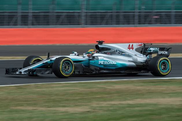 July 14th 2017, Silverstone, Northamptonshire, England; British Formula One Grand Prix, Free Practice; Mercedes AMG Petronas Motorsport driver Lewis Hamilton during first practice xTimxWilliamsx  ActionPlus11901099