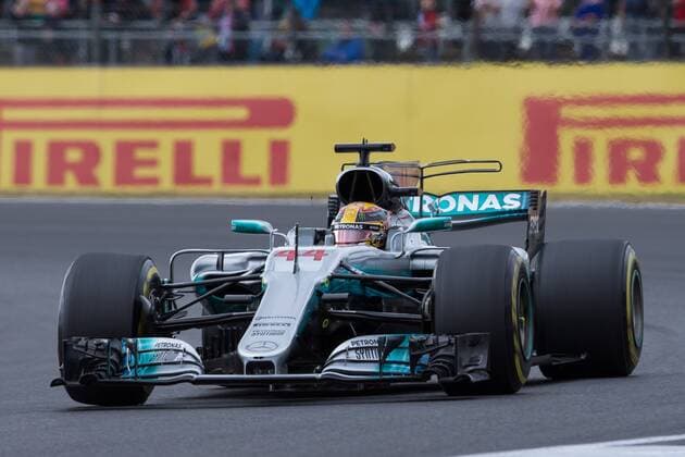 July 14th 2017, Silverstone, Northamptonshire, England; British Formula One Grand Prix, Free Practice; Mercedes AMG Petronas Motorsport driver Lewis Hamilton during first practice xTimxWilliamsx  ActionPlus11901121