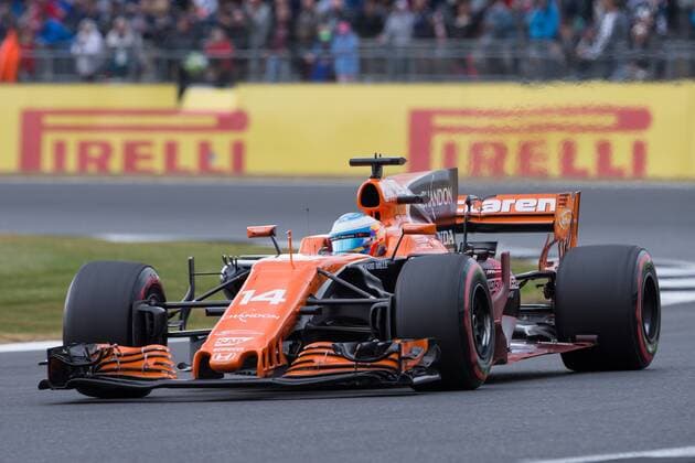 July 14th 2017, Silverstone, Northamptonshire, England; British Formula One Grand Prix, Free Practice; McLaren Honda Formula 1 Team driver Fernando Alonso during first practice xTimxWilliamsx  ActionPlus11901122