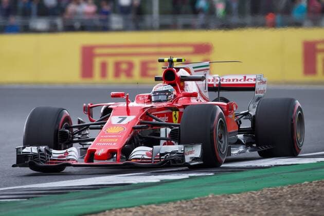 July 14th 2017, Silverstone, Northamptonshire, England; British Formula One Grand Prix, Free Practice; Scuderia Ferrari driver Kimi Raikkonen during first practice xTimxWilliamsx  ActionPlus11901131