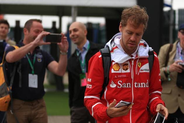 July 15th 2017, Silverstone, Northamptonshire, England; British Formula One Grand Prix, qualification sessions day; Sebastian Vettel - Scuderia Ferrari SF70H xOctanex  ActionPlus11901852