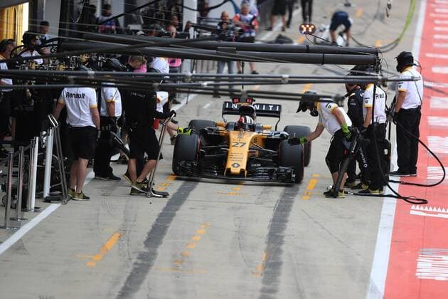July 15th 2017, Silverstone, Northamptonshire, England; British Formula One Grand Prix, qualification sessions day; Nico Hulkenberg - Renault F1 Team R S 17 xOctanex  ActionPlus11901871