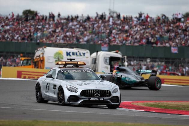 British Grand Prix, Silverstone 13 - 16 July 2017 16.07.2017 - Race, The Safety car and Lewis Hamilton (GBR) Mercedes AMG F1 W08 