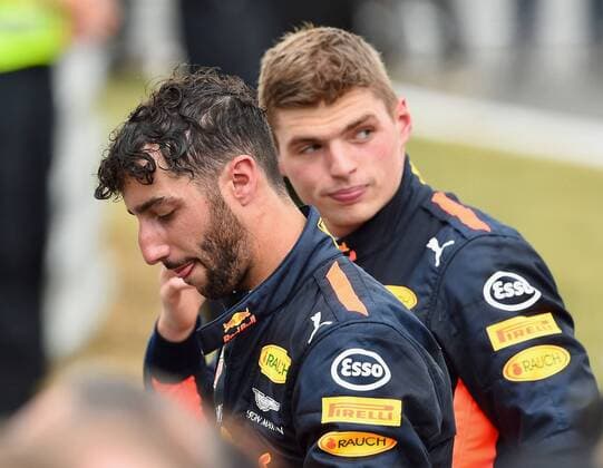 Daniel Ricciardo (AUS 3), Red Bull Racing, Max Verstappen (NEL 33), Red Bull Racing, Grosser Preis von England 2017, Rennen, Motorsport, Formel 1, 16.07.2017, Silverstone Copyright: xAndre Eibner-Pressefotox EP_JAE