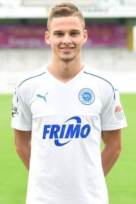 Fußball 3. Liga, Porträttermin 2017 2018 Sportfreunde Lotte am 16.07.2017 im Frimo Stadion in Lotte Moritz Heyer (Lotte) MT