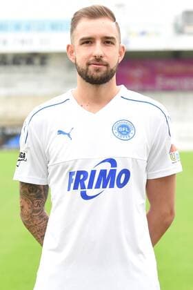 Fußball 3. Liga, Porträttermin 2017 2018 Sportfreunde Lotte am 16.07.2017 im Frimo Stadion in Lotte Tobias Haitz (Lotte) MT