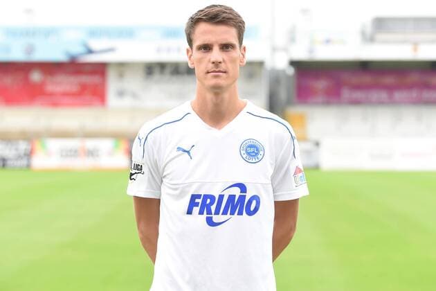 Fußball 3. Liga, Porträttermin 2017 2018 Sportfreunde Lotte am 16.07.2017 im Frimo Stadion in Lotte Jonas Acquistapace (Lotte) MT