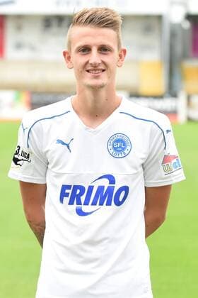 Fußball 3. Liga, Porträttermin 2017 2018 Sportfreunde Lotte am 16.07.2017 im Frimo Stadion in Lotte Nico Neidhart (Lotte) MT