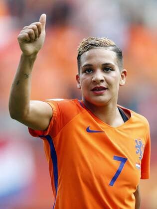 Shanice van de Sanden of Holland Women during the UEFA WEURO 2017 Group A group stage match between The Netherlands and Norway at the Galgenwaard Stadium on July 16, 2017 in Utrecht, The Netherlands Women: The Netherlands v Norway UEFA WEURO 2017 2017 2018 xVIxVIxImagesx xMauricexvanxSteenxIVx 8240480