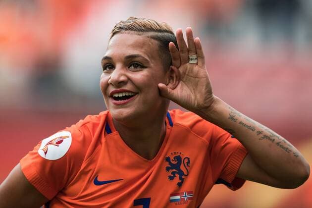 Shanice van de Sanden of Holland Women during the UEFA WEURO 2017 Group A group stage match between The Netherlands and Norway at the Galgenwaard Stadium on July 16, 2017 in Utrecht, The Netherlands Women: The Netherlands v Norway UEFA WEURO 2017 2017 2018 xVIxVIxImagesx xGerritxvanxKeulenxIVx 8240488