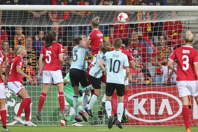 Sanne Troelsgaard of Denmark women during the UEFA WEURO 2017 Group A group stage match between Denmark and Belgium at the Vijverberg stadium on July 16, 2017 in Doetinchem, The Netherlands Women: Denmark v Belgium UEFA WEURO 2017 2017 2018 xVIxVIxImagesx xTomxBodexMultimediaxIVx 8240766