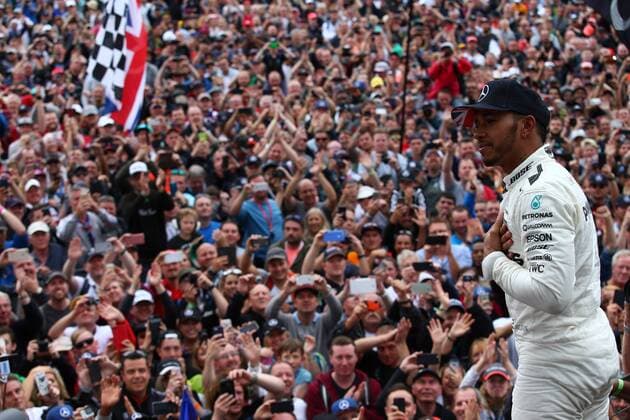 British Grand Prix, Silverstone 13 - 16 July 2017 16.07.2017 - Race, Celebration, Lewis Hamilton (GBR) Mercedes AMG F1 W08 race winner 