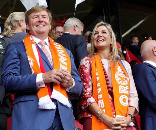 Niederlande, Utrecht, Stadion Galgenwaard, 16.07.2017, Soccer - UEFA Womens EURO - Netherlands - Norway Bild: Königsfamilie v. lk. Willem-Alexander Claus George Ferdinand), Prinz von Oranien-Nassau, Jonkheer van Amsberg und seine Frau Maxima Copyright: HMBxMedia xHeikoxBecker