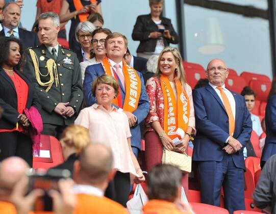 Womens Europeans The Netherlands vs Norway Utrecht The Netherlands 16th July 2017 Womens Europeans The Netherlands vs Norway Dutch King Willem Alexander and Queen Maxima 