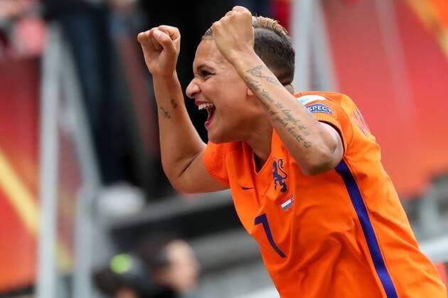 Shanice van de Sanden (Holland, 7), Einzelbild, Aktion, Action, Jubel nach dem Schlusspfiff, Sieg, Sieger, Gewinner, jubelt, jubeln, Freude, optimistisch, Action, Aktion, Fussball, UEFA Women s EURO 2017, Niederlande - Norwegen, xozx