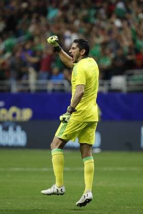 Mexico s goalkeeper celebrate the goal of his teammate Angel Sepulveda against Curacao during a Gold Cup match between Mexico and Curacao held at Alamodome Stadium in San Antonio, Texas, USA, 16 July 2017. MEXICO VS. CURACAO !ACHTUNG: NUR REDAKTIONELLE NUTZUNG!  Copyright: xJOSExMENDEZx JME031 20170717-636358594266159778