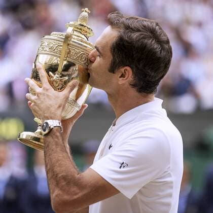 FEDERER Roger SUI Sieger im Finale 2017 Finale der Maenner All England Tennis Championships 2017 Wimbledon 16.Juli 2017 London 