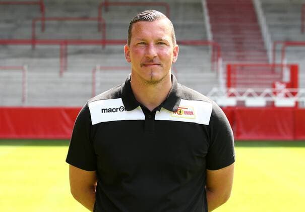 Torwarttrainer Dennis Rudel Fußball Fussball 2.Bundesliga Herren DFL Porträttermin Saison 2017 2018 17.07.2017 1.FC Union Berlin FCU , Porträt, Vorstellung, Präsentation, Pressetermin