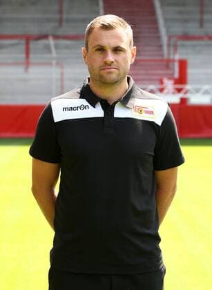 Physiotherapeut Hendrik Schreiber Fußball Fussball 2.Bundesliga Herren DFL Porträttermin Saison 2017 2018 17.07.2017 1.FC Union Berlin FCU , Porträt, Vorstellung, Präsentation, Pressetermin