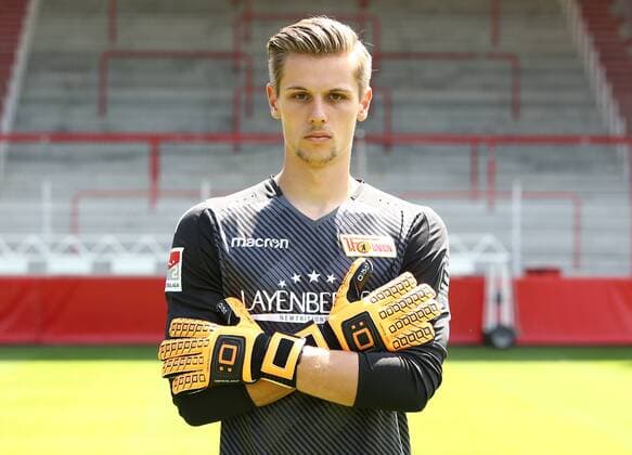 Torwart Daniel Mesenhöler Fußball Fussball 2.Bundesliga Herren DFL Porträttermin Saison 2017 2018 17.07.2017 1.FC Union Berlin FCU , Porträt, Vorstellung, Präsentation, Pressetermin