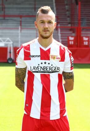 Marcel Hartel Fußball Fussball 2.Bundesliga Herren DFL Porträttermin Saison 2017 2018 17.07.2017 1.FC Union Berlin FCU , Porträt, Vorstellung, Präsentation, Pressetermin