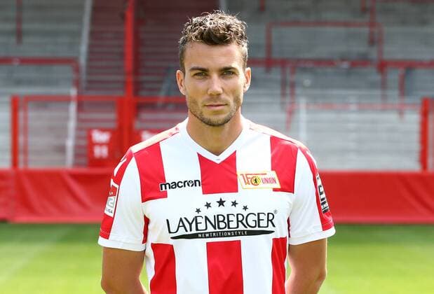 Dennis Daube Fußball Fussball 2.Bundesliga Herren DFL Porträttermin Saison 2017 2018 17.07.2017 1.FC Union Berlin FCU , Porträt, Vorstellung, Präsentation, Pressetermin