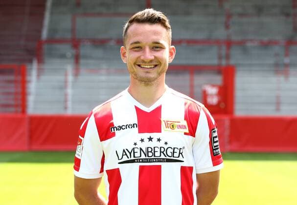 Peter Kurzweg Fußball Fussball 2.Bundesliga Herren DFL Porträttermin Saison 2017 2018 17.07.2017 1.FC Union Berlin FCU , Porträt, Vorstellung, Präsentation, Pressetermin