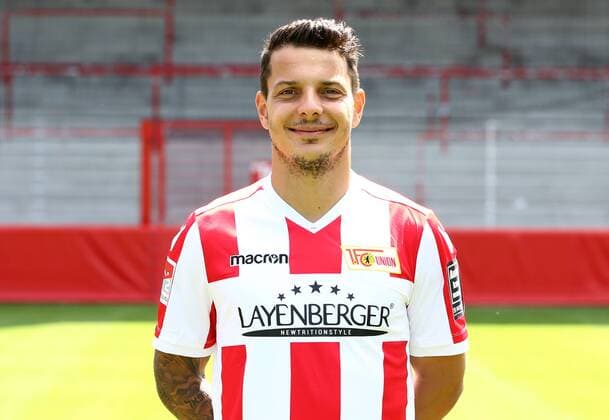 Philipp Hosiner Fußball Fussball 2.Bundesliga Herren DFL Porträttermin Saison 2017 2018 17.07.2017 1.FC Union Berlin FCU , Porträt, Vorstellung, Präsentation, Pressetermin
