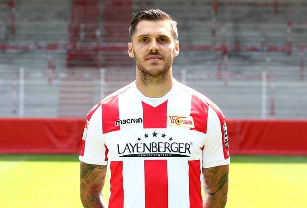 Christopher Trimmel Fußball Fussball 2.Bundesliga Herren DFL Porträttermin Saison 2017 2018 17.07.2017 1.FC Union Berlin FCU , Porträt, Vorstellung, Präsentation, Pressetermin