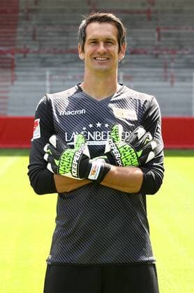 Torwart Michael Gspurning Fußball Fussball 2.Bundesliga Herren DFL Porträttermin Saison 2017 2018 17.07.2017 1.FC Union Berlin FCU , Porträt, Vorstellung, Präsentation, Pressetermin