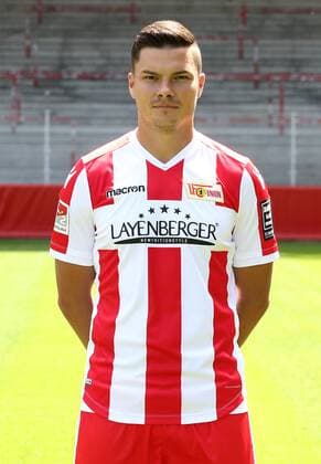 Fabian Schönheim Fußball Fussball 2.Bundesliga Herren DFL Porträttermin Saison 2017 2018 17.07.2017 1.FC Union Berlin FCU , Porträt, Vorstellung, Präsentation, Pressetermin