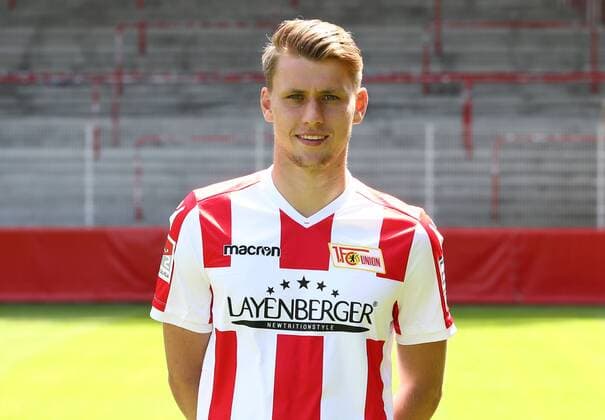 Lukas Lämmel Fußball Fussball 2.Bundesliga Herren DFL Porträttermin Saison 2017 2018 17.07.2017 1.FC Union Berlin FCU , Porträt, Vorstellung, Präsentation, Pressetermin
