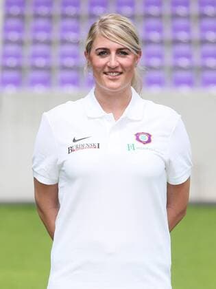 Fussball 2.Bundesliga Aue, 17.07.2017, Erzgebirgsstadion, Fussball, 2.Bundesliga, FC Erzgebirge Aue , GER, Porträttermin 2017 2018 , Im Bild: Physiotherapeutin Nadine Dörfel Doerfel. ,