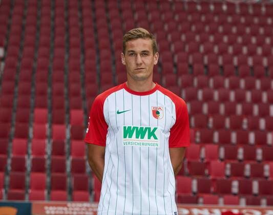 Julian Günther-Schmidt, Fußball, GER, 1. BL, Porträttermin 2017 2018, FC Augsburg,