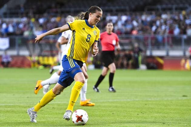 170717 Sveriges Lotta Schelin i fotbollsmatchen mellan Tyskland och Sverige under fotbolls-EM den 17 juli 2017 i Breda.  Copyright: CARLxSANDIN BB170717CS032